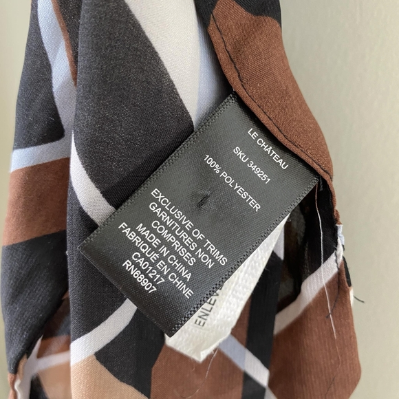 NWOT Le Chateau Geometric Skinny Scarf - Picture 7 of 8